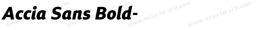 Accia Sans Bold字体转换